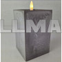 Светодиодная свеча на батарейках R6 15х8 см Concrete Effect Grey